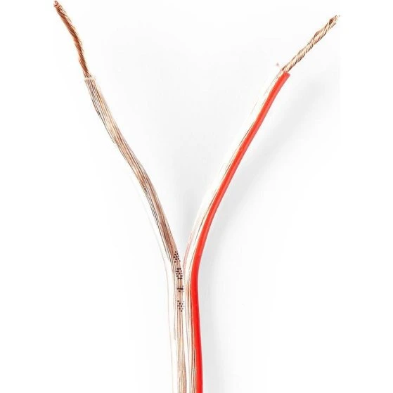 Nedis Højtalerkabel 2x0,75 mm² 15 m Rund PVC Gennemsigtig
