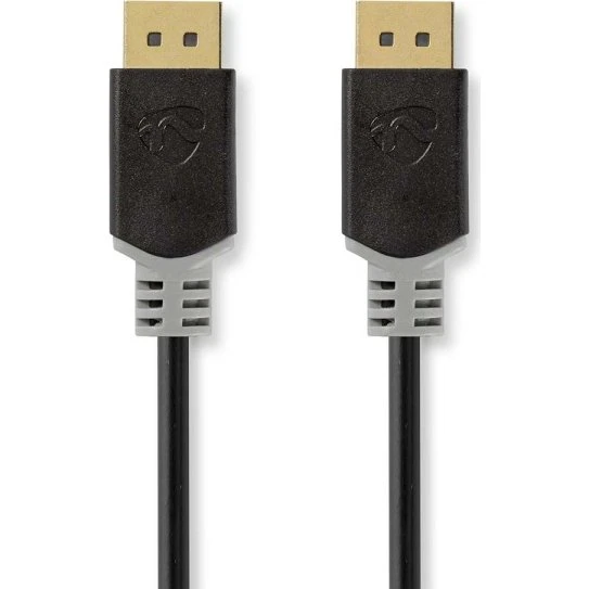 Nedis DisplayPort 1.4 kabel 3 m guldplateret antracit