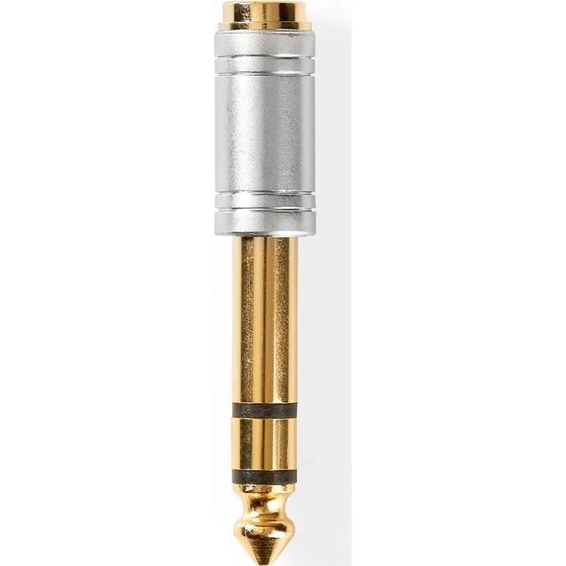 Nedis Audio Adaptor 3.5 mm Hun til 6.35 mm Han, Guldplateret, Sølv