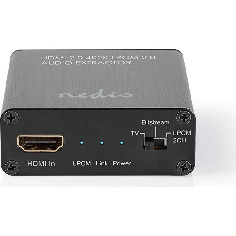 Nedis VEXT3470AT HDMI Audio Disembedder, 4K60, Metal, Antrac