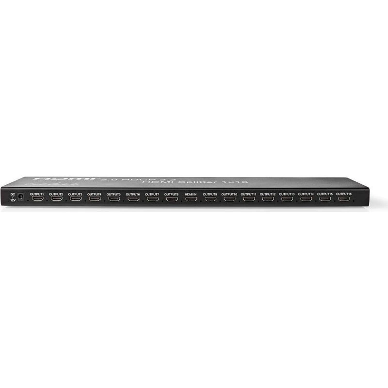 Nedis VSPL34716AT HDMI Splitter 16-port, 4K@60Hz, Metal, Antracit