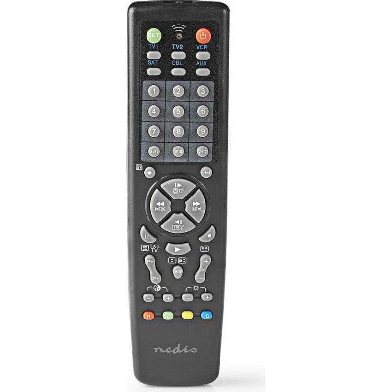 Nedis Universal Fjernbetjening – Forprogrammeret 10-i-1, Sort