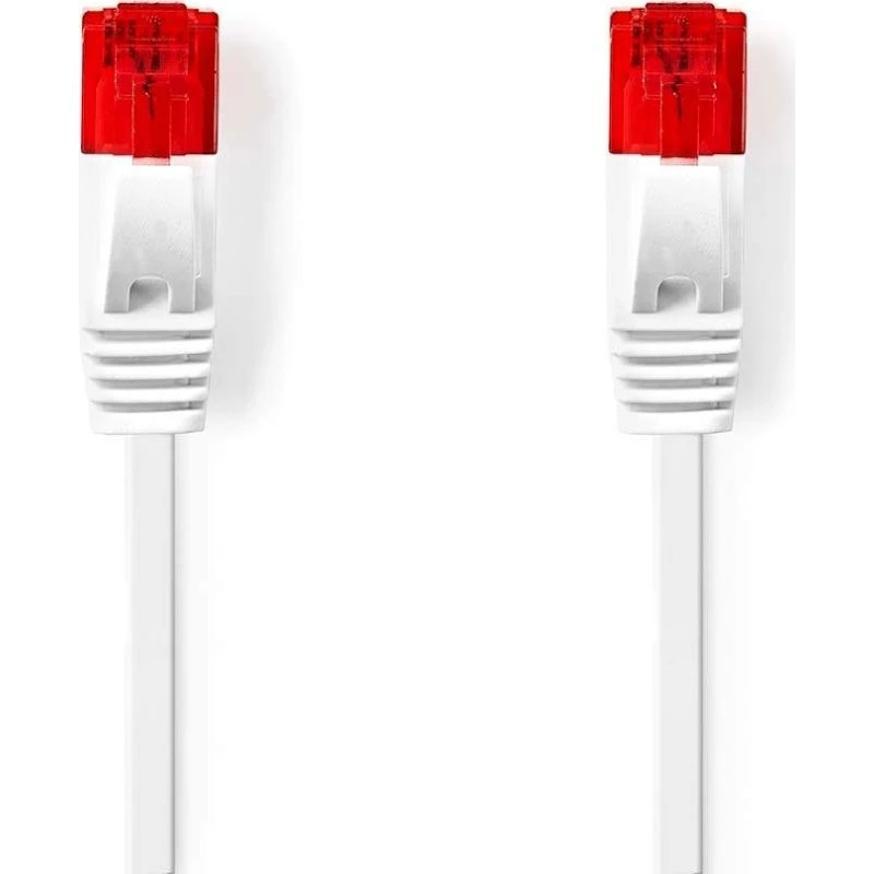 Nedis CAT6 UTP 10m Flad Patchkabel Hvid Snagless