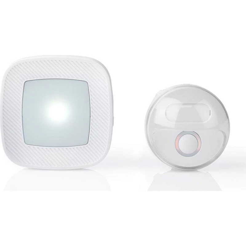 Nedis DOORB220CWT Trådløs Dørklokke Sæt, 80 dB, 220-240 V