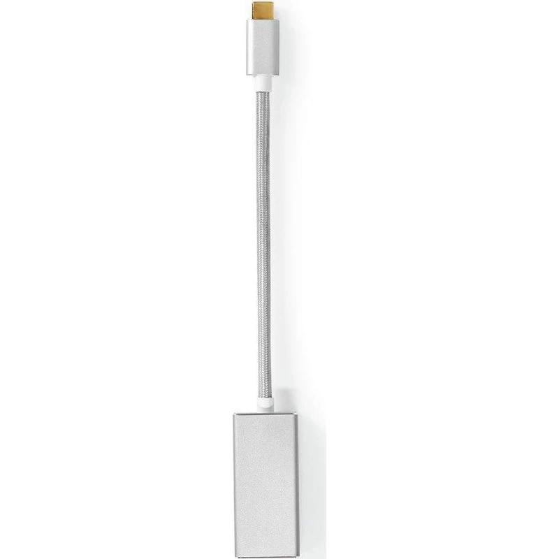 Nedis Fabritallic USB-C til DisplayPort Adapter, 20 cm, Sølv