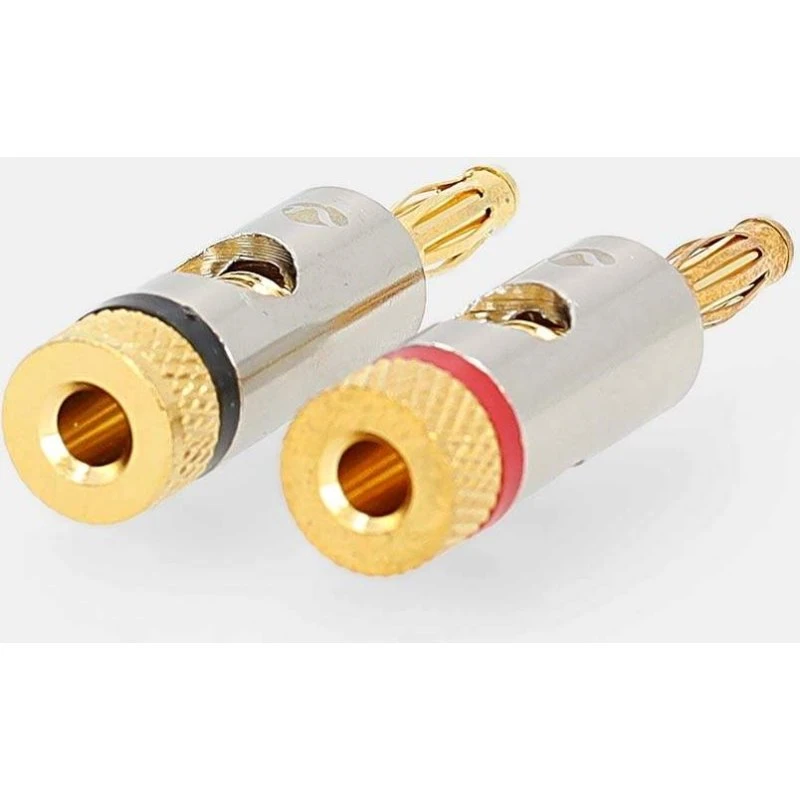 Nedis Fabritallic Banana Connector | Guldplateret | 2 stk. | 3,0 mm