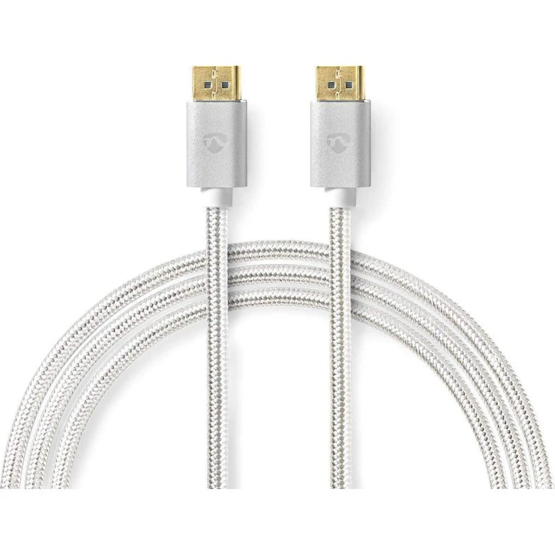 Nedis Fabritallic DisplayPort-kabel 2 m, guldplateret, 8K@60Hz