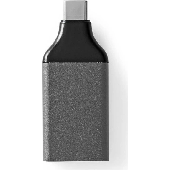 Nedis USB-C til DisplayPort Adapter, 4K@60Hz, Nikkelplateret, Grå/Sort