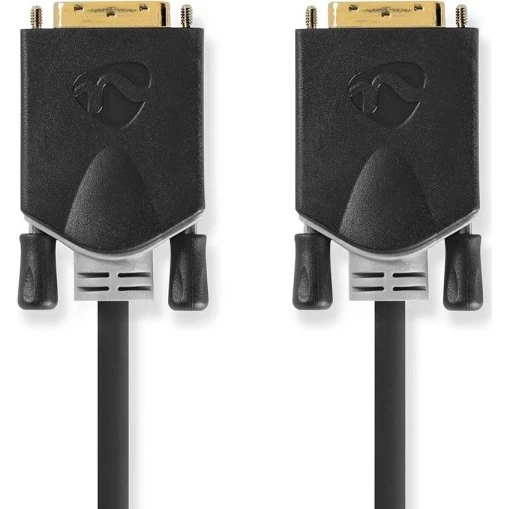 Nedis DVI-D 3 m Guldplateret Dobbelt-Link, 2560x1600, Antracit