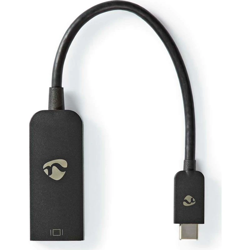 Nedis USB-C til DisplayPort Adapter 20 cm, 8K@30Hz, runde, nikkelplateret