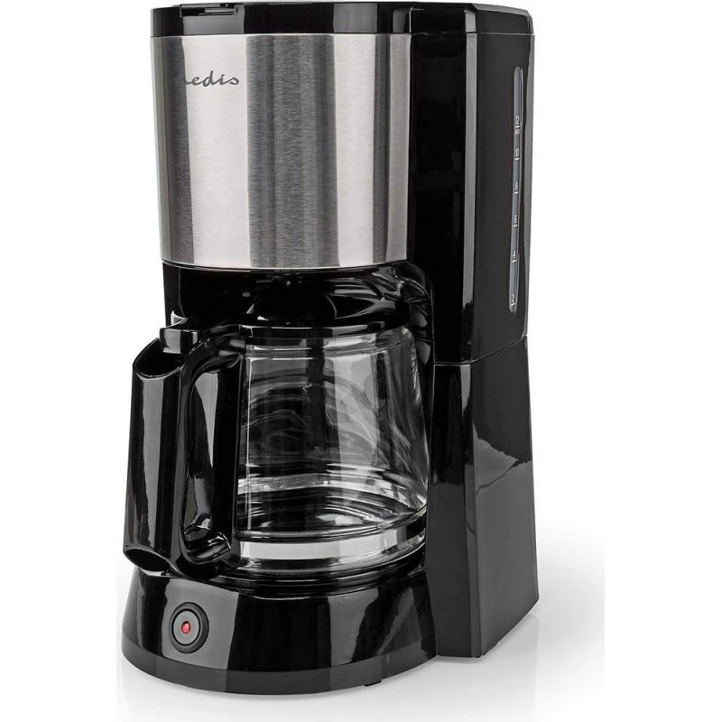 Nedis Kaffemaskine 1,5 L | 12 Kopper | Sort/Sølv