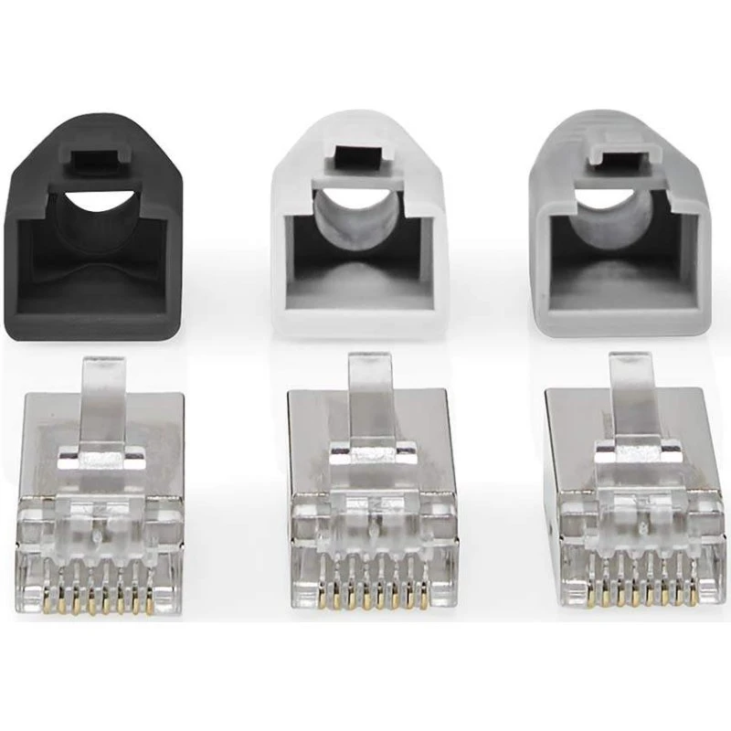 Nedis RJ45-stik CAT6 FTP, 10 stk., grå, guldbelagt