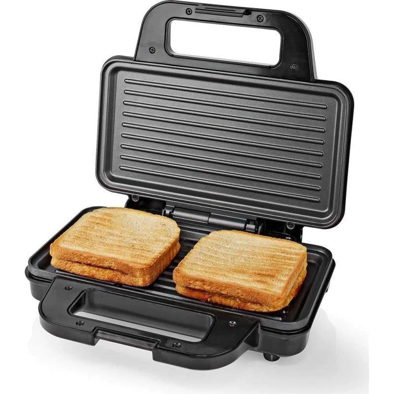 Nedis Sandwich Maker 900W | 26,8 x 14,5 cm | Automatisk temperaturkontrol