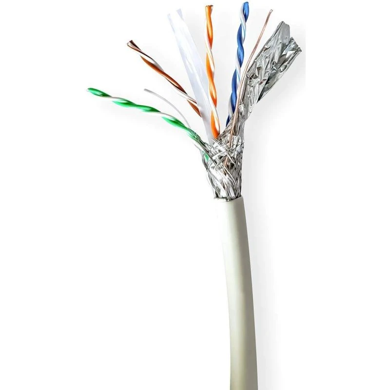 Nedis CAT6a S/FTP Skærmet Netværkskabel, 305m, Grå, Kobber