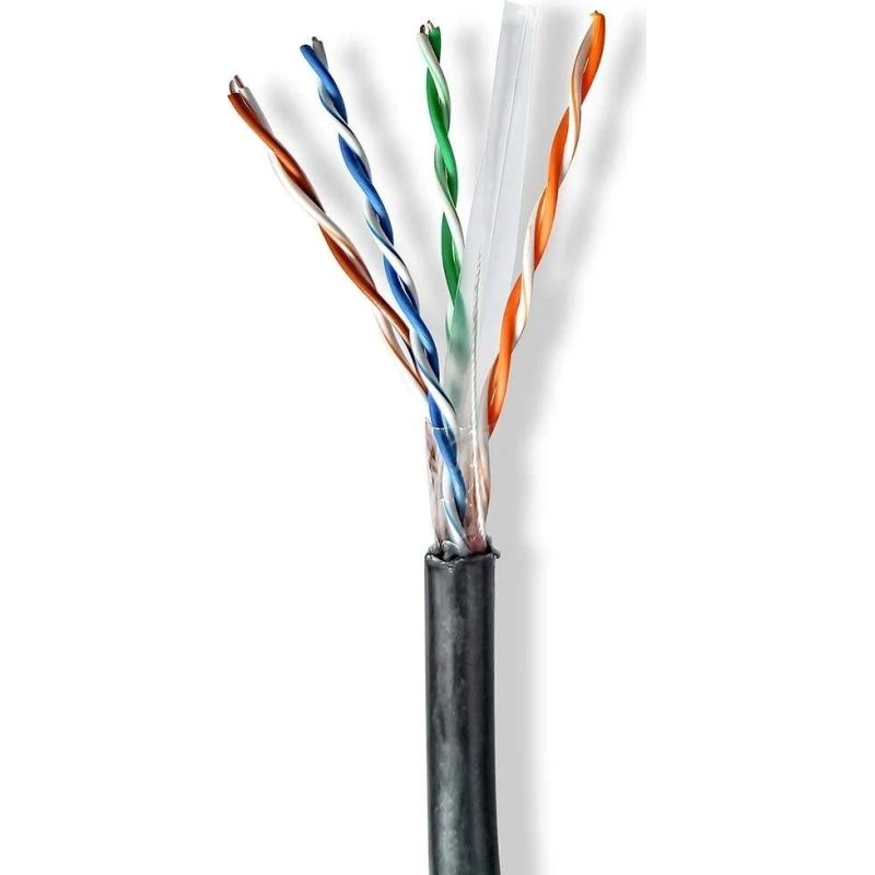 Nedis CCBG8590BK305S CAT6 Netværkskabel, 305 m, Sort, U/UTP, Udendørs
