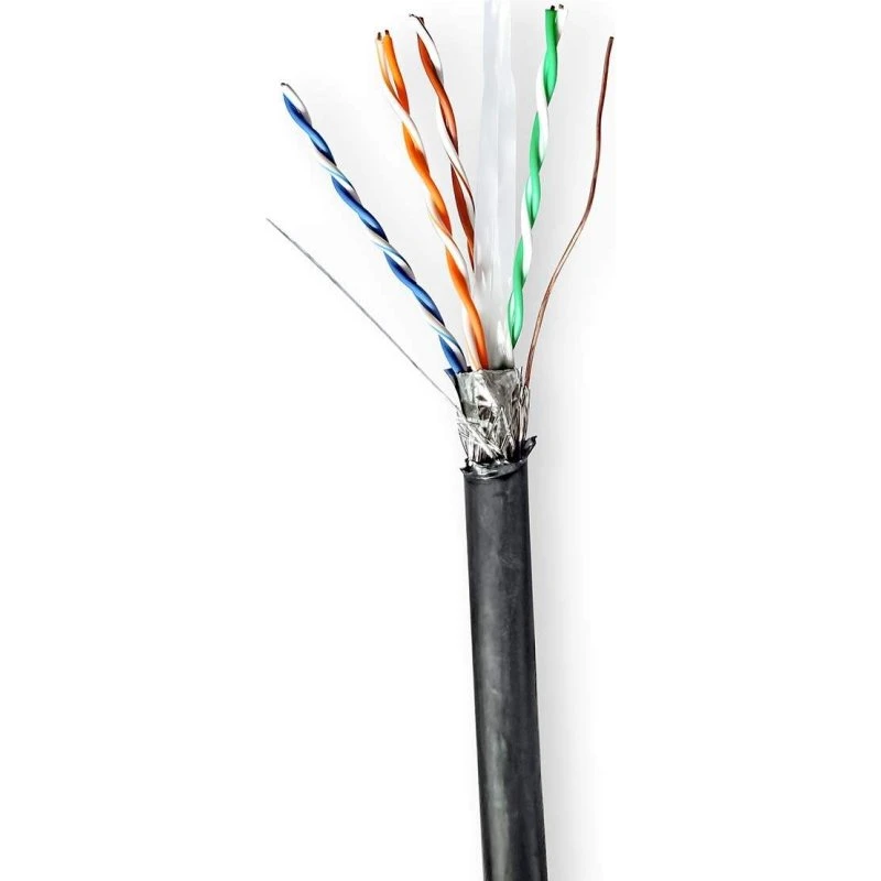 Nedis CAT6 S/FTP Udendørs Netværkskabel, 305m, Sort