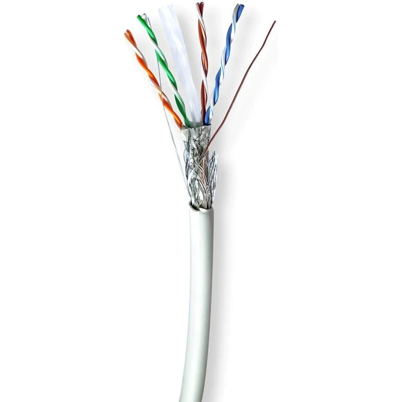 Nedis CAT6 S/FTP 305m Grå Netværkskabel, Massivt Kobber, LSZH