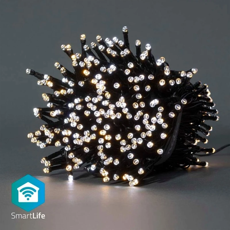 Nedis SmartLife LED-lyskæde 20 m, Wi-Fi, varm til kølig hvid, 400 LED
