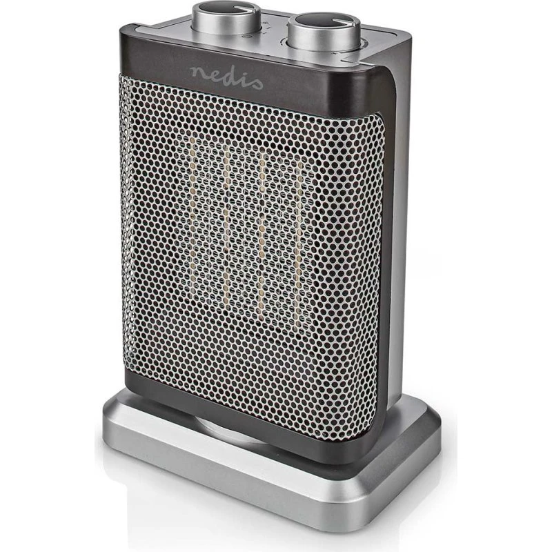 Nedis HTFA17GY Keramisk Varmeblæser 1000/1500 W, Grå
