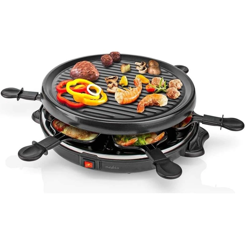 Nedis Gourmet Raclette Grill 800W, 6 personer, non-stick