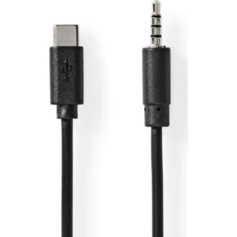 Nedis USB-C til 3,5 mm audiokabel, 1 m, sort