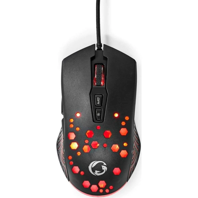 Nedis Gaming Mus 7200dpi, 7 Knapper, Justerbar DPI, Kabel
