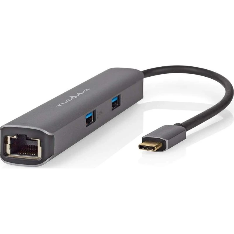 Nedis USB-C 6-i-1 Dockingstation, 5 Gbps, 4K HDMI, 100W opladning, anthracit