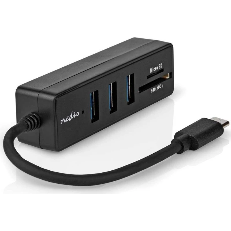 Nedis USB-C-hub 5-port med SD-kortlæser