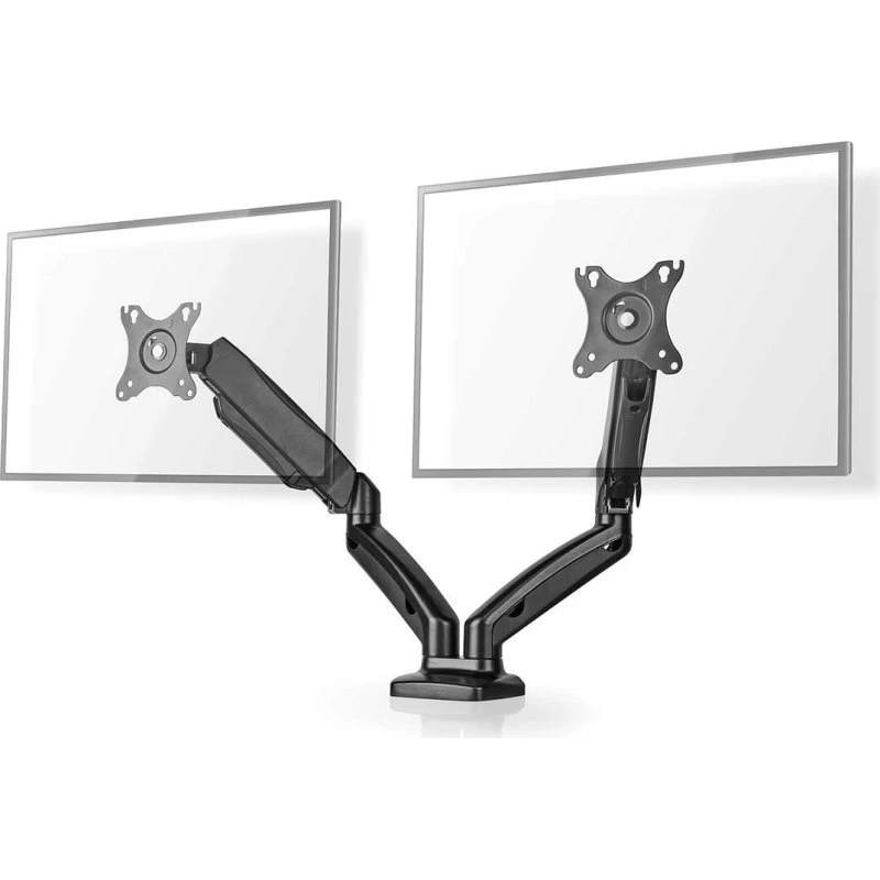 Nedis MMDOSGS110BK Ergonomisk Skærmbeslag | 2 Skærme | 15-32" | Fuldt Bevægeligt