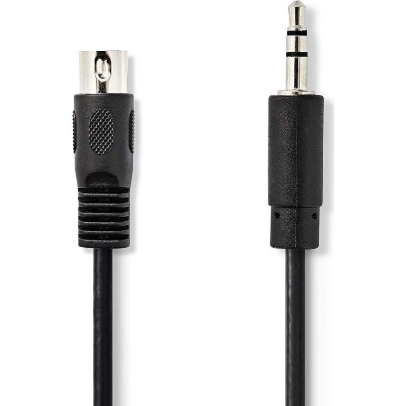 Nedis CAGL20100BK20 2m DIN-3,5mm Audio Kabel, Sort