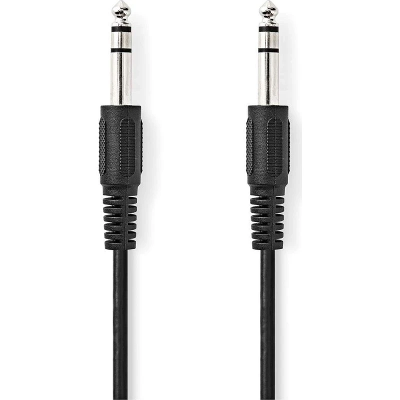 Nedis CAGL23000BK20 6,35 mm stereo lydkabel, 2 m, sort