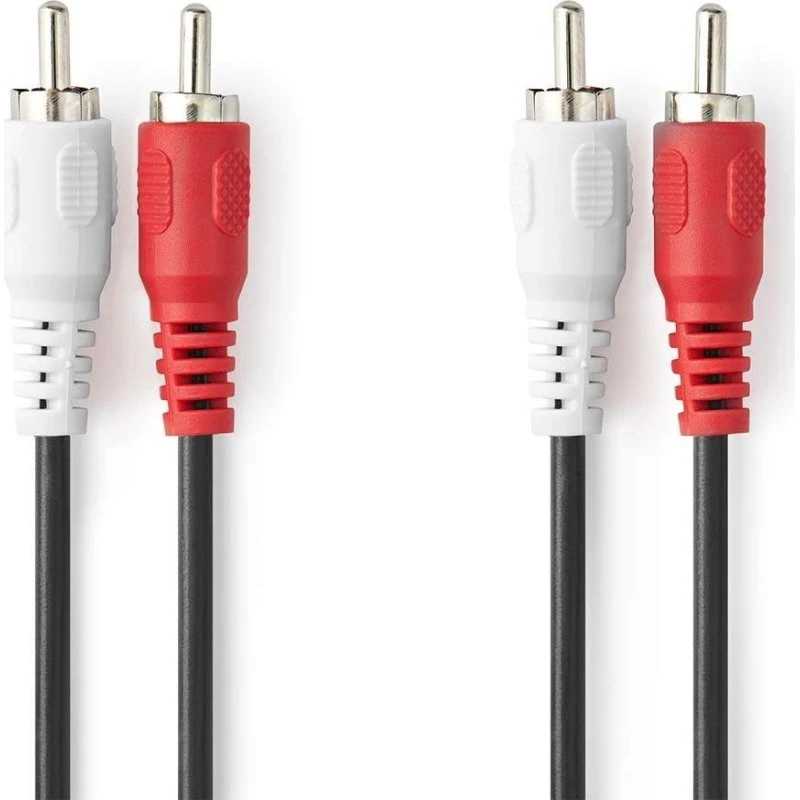 Nedis CAGL24200BK100 10 m stereo RCA-kabel rød/hvid