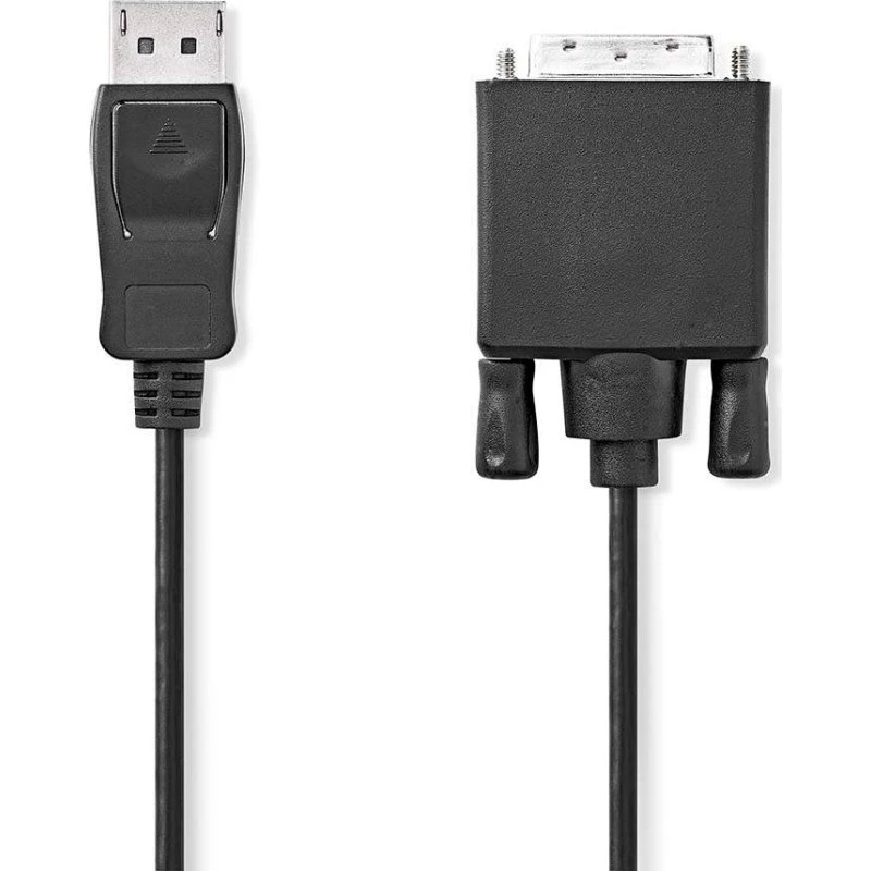 Nedis DisplayPort til DVI-D 2 m kabel, sort, nikkelplateret