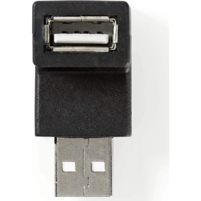 Nedis USB-A Adapter | USB 2.0 | Sort | Nikkelplateret