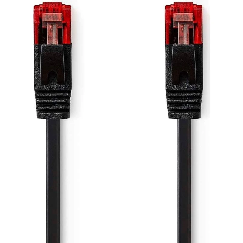Nedis CCGL85215BK20 Kat 6-netværkskabel, 2 m, sort, fladt