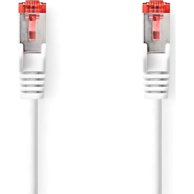 CAT6 S/FTP Netværkskabel 30 m, Hvid, LSZH, RJ45 Mand-Mand