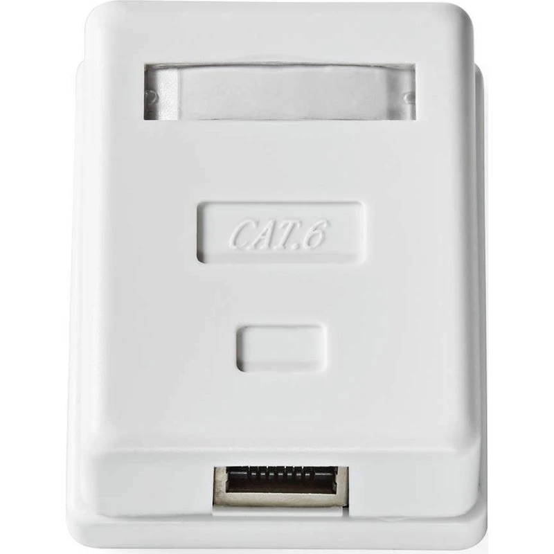 Nedis Netværksvægboks CAT6 S/FTP, 1-Port, Guldplateret, Hvid