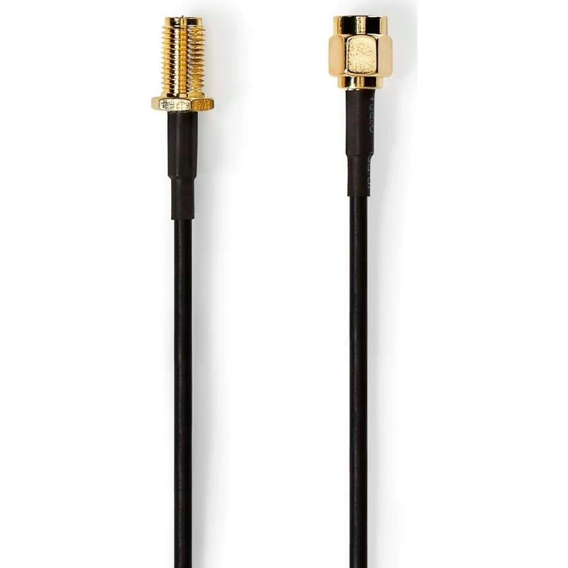 Nedis SMA Kabel RP-SMA Han/Hun, 5 m, Guldpladeret, 50 Ohm