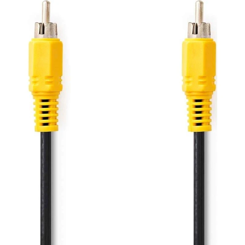 Nedis Composite Video Kabel 5 m Nikkelplateret Sort