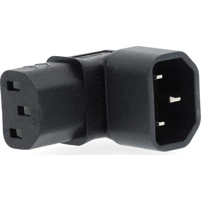 Nedis EC-320-C13 | IEC-320-C14 Vinkel 90° Nikkelplateret