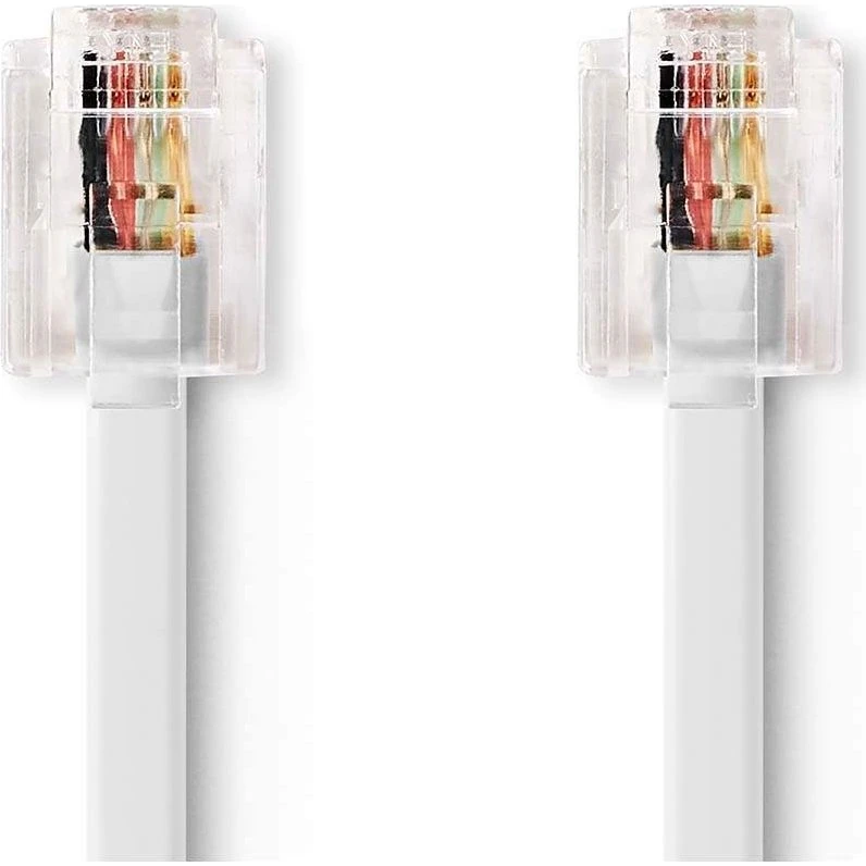 Nedis Telecom Kabel RJ11-Han til RJ11-Han 10 m, hvid