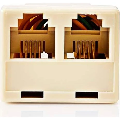 Nedis Telekommunikationssplitter RJ11 2x (4/6) Hun, Elfenben