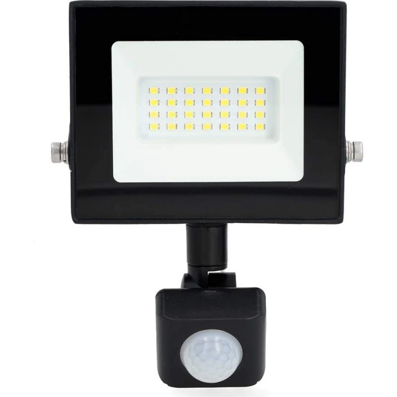 Nedis LED Projektør 20W 1620 lm med Sensor, Sort, 1m, IP44