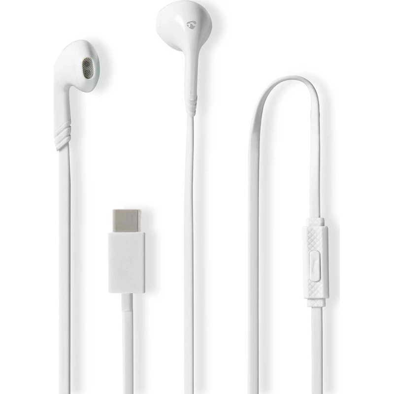 Nedis HPWD4024WT Hovedtelefoner USB-C, Hvid, 1,20 m