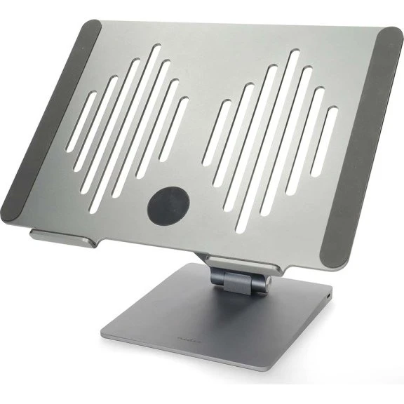 Nedis Notebook Stander 17" USB-C, USB-A, HDMI – Aluminium, sammenfoldelig