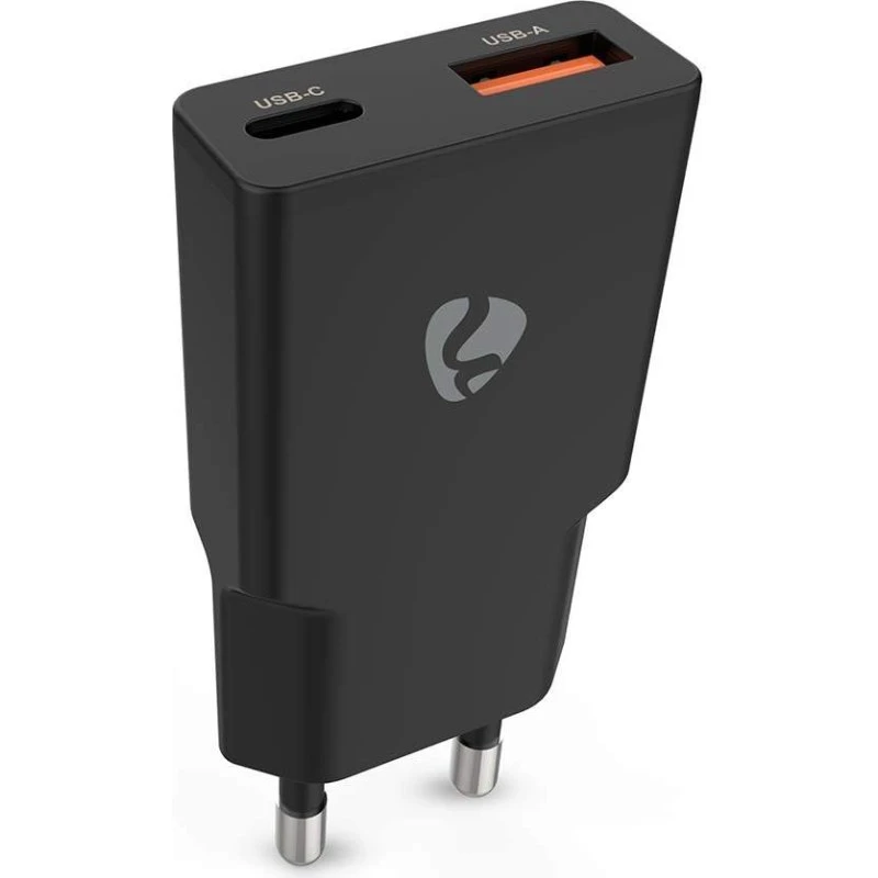 Nedis 20W Dual GaN Vægoplader – USB-C PD3.0 & Quick Charge