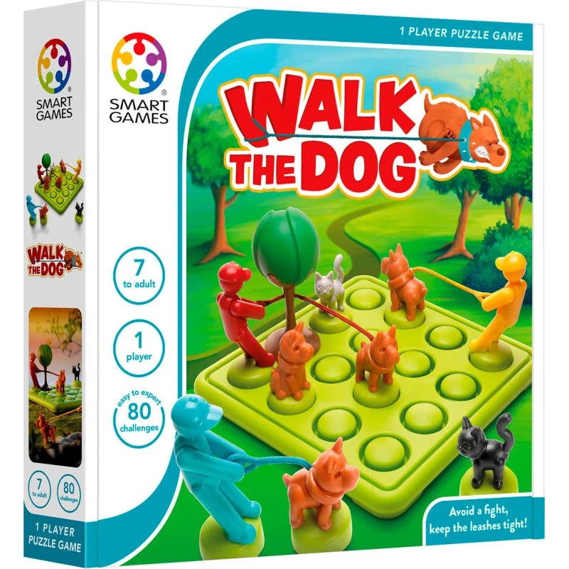 SmartGames Walk the Dog (Nordic) - Logikspil for 7 år+