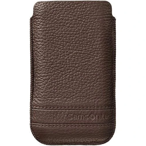 Samsonite Mobile Bag Classic Leather Small Brun
