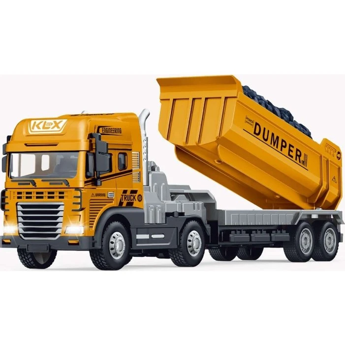 KLX Trykstøbt lastbil med dumper, lys & lyd (534679)