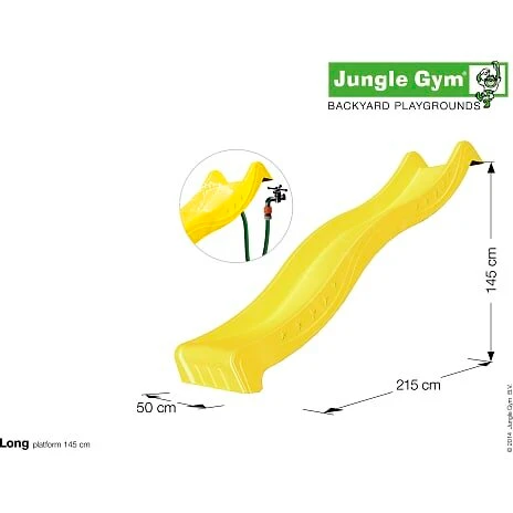 Jungle Gym Star Slide rutsjebane gul 2,65 m